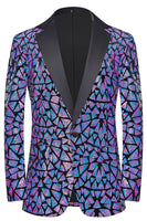 Load image into Gallery viewer, Sparkly Sequins Black Golden 2 Piece Prom Men's Suits