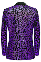 Load image into Gallery viewer, Sparkly Sequins Black Golden 2 Piece Prom Men's Suits