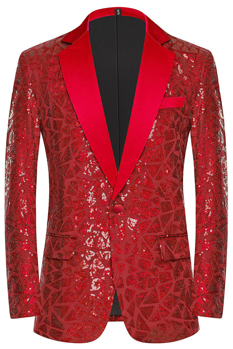 Load image into Gallery viewer, Sparkly Sequins Black Golden 2 Piece Prom Men's Suits