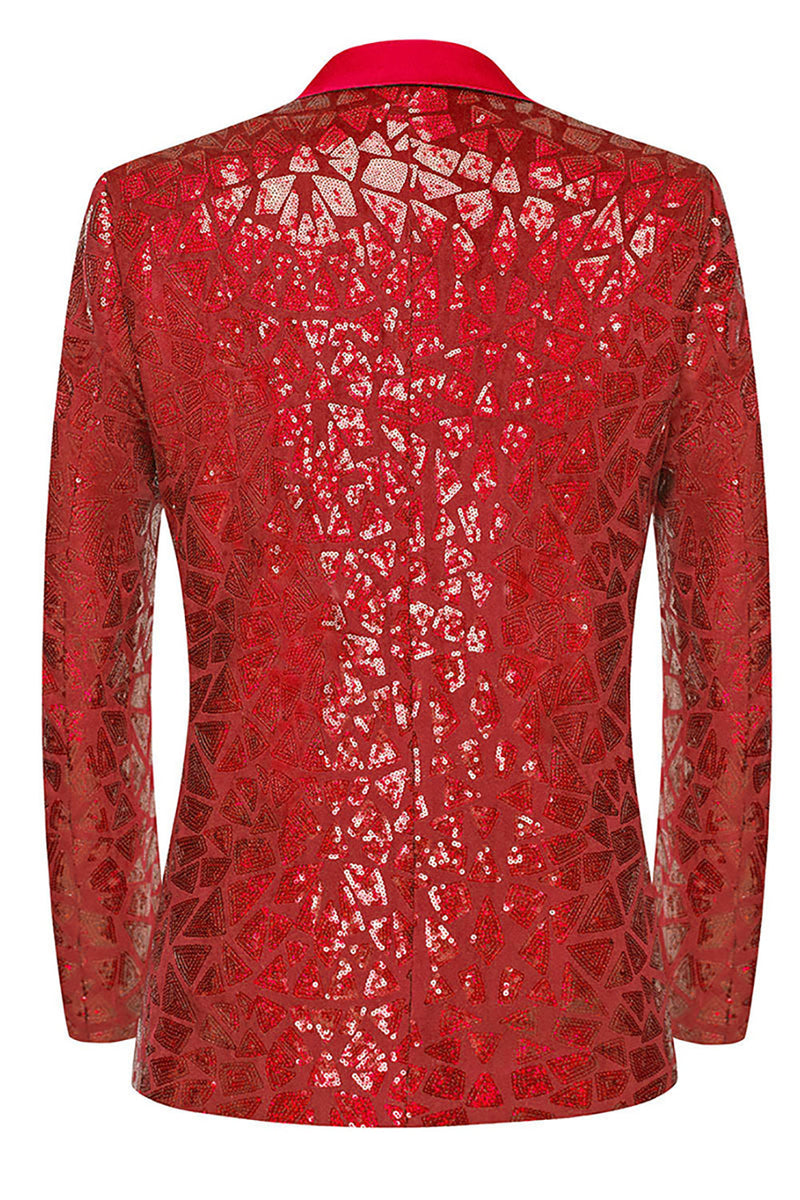 Load image into Gallery viewer, Sparkly Sequins Black Golden 2 Piece Prom Men's Suits