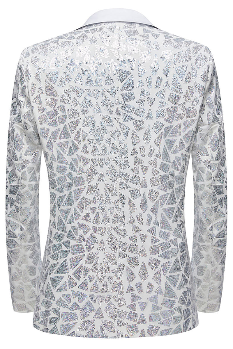 Load image into Gallery viewer, Sparkly Sequins Black Golden 2 Piece Prom Men's Suits