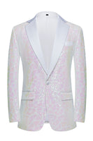 Load image into Gallery viewer, Sparkly Sequins Black Golden 2 Piece Prom Men's Suits