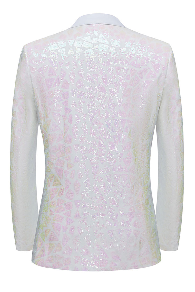 Load image into Gallery viewer, Sparkly Sequins Black Golden 2 Piece Prom Men's Suits