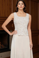 Load image into Gallery viewer, 3 Piece Apricot Long Mother of the Bride Dress Dress Suits with Jacket