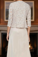 Load image into Gallery viewer, 3 Piece Apricot Long Mother of the Bride Dress Dress Suits with Jacket