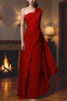 Load image into Gallery viewer, Navy Chiffon One Shoulder Long Mother of the Bride Dress