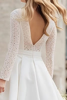 Load image into Gallery viewer, Ivory Backless A Line Midi Engagement Dress with Lace