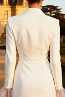 Load image into Gallery viewer, White Peak Lapel Single Breasted Short Blazer Wedding Dress