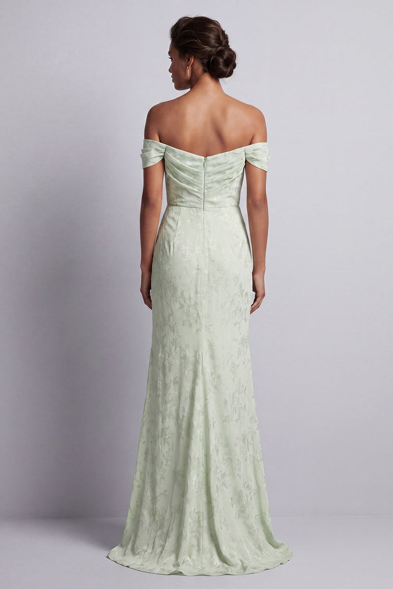 Queendancer Women Light Green Long Floral Mother of the Bride Dress with Slit Ruched Mermaid Off the Shoulder Beach Wedding Guest Dress queendanceruk Queendancer Women Light Green Long Floral Mother of the Bride Dress with Slit Ruched Mermaid Off the Shoulder Beach Wedding Guest Dress queendanceruk