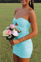 Load image into Gallery viewer, Lilac Sweetheart Keyhole Bodycon Short Prom Dress