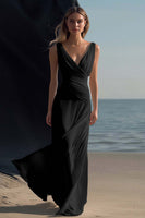 Load image into Gallery viewer, White Sheath V-Neck Chiffon Engagement Dress