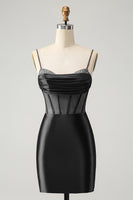 Load image into Gallery viewer, Glitter Dark Red Corset Beaded Tight Party Dress