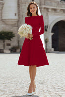 Load image into Gallery viewer, Ivory Satin A Line Short Wedding Dress with Sleeves