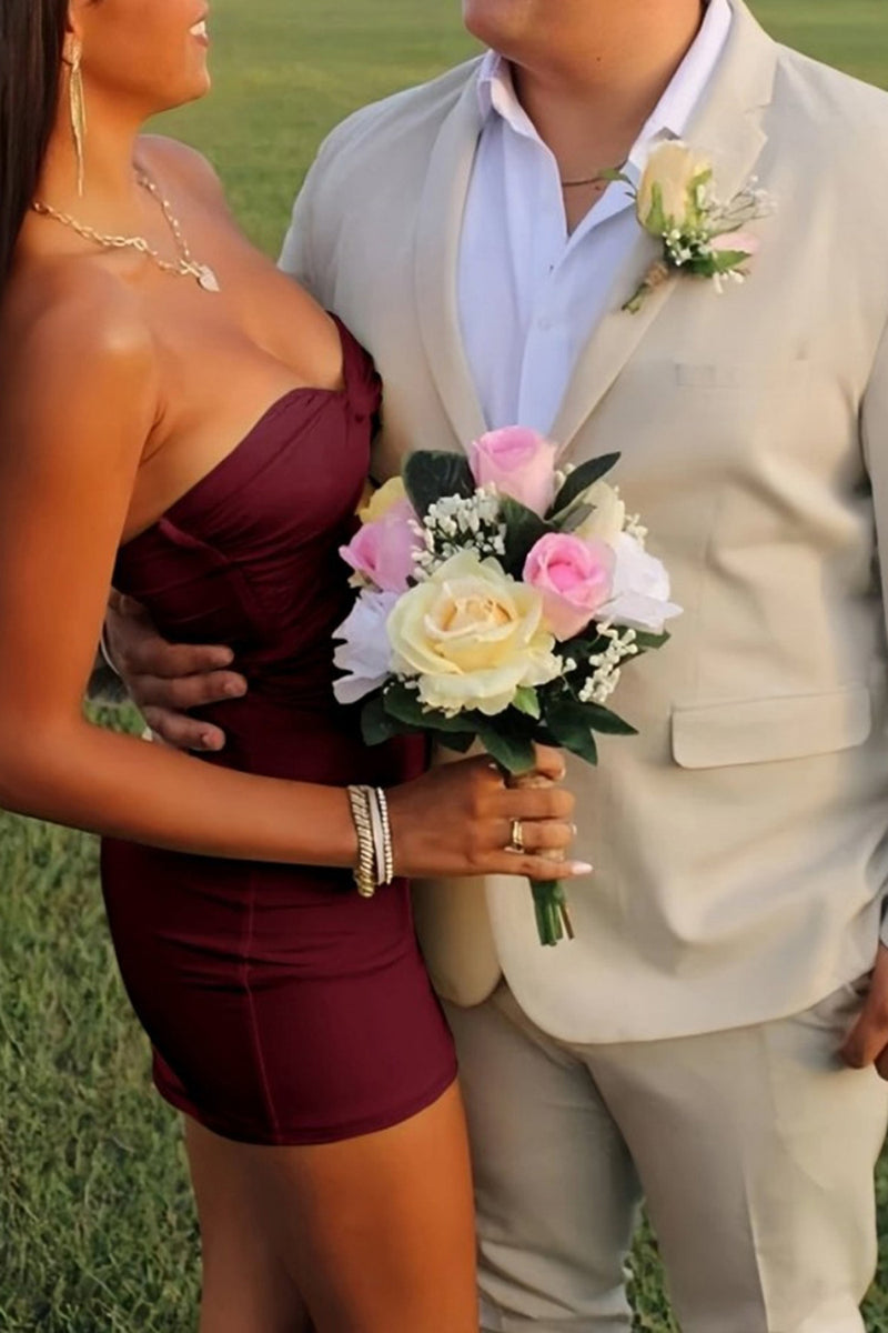 Load image into Gallery viewer, Lilac Sweetheart Keyhole Bodycon Short Prom Dress