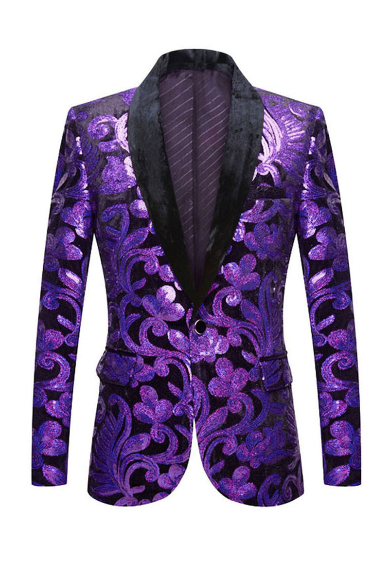 Load image into Gallery viewer, Red Sequins Men's 2 Pieces Suits