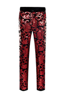 Load image into Gallery viewer, Red Sequins Men's 2 Pieces Suits