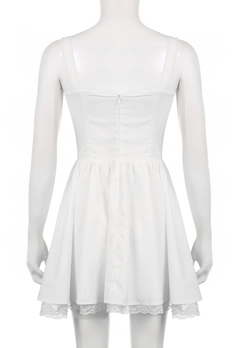 Load image into Gallery viewer, Charming A-Line Straps Mini White Graduation Dress