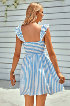Cute A-Line Off the Shoulder Mini Summer Dress