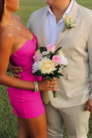 Load image into Gallery viewer, Lilac Sweetheart Keyhole Bodycon Short Prom Dress