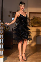 Load image into Gallery viewer, White Roaring 20s Gatsby Fringed Flapper Dress