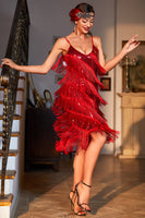 Load image into Gallery viewer, White Roaring 20s Gatsby Fringed Flapper Dress