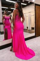 Load image into Gallery viewer, Royal Blue Spaghetti Straps Long Prom Dress with Beading