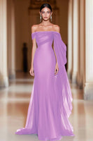 Load image into Gallery viewer, Cabernet Off the Shoulder Sheath Long Formal Dress