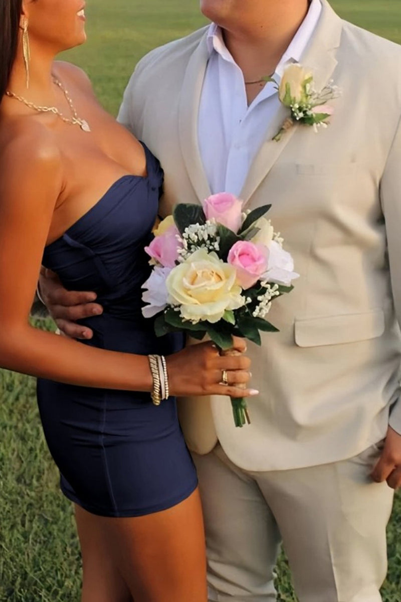 Load image into Gallery viewer, Lilac Sweetheart Keyhole Bodycon Short Prom Dress