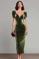 Load image into Gallery viewer, Burgundy Sheath Maxi Velvet Holiday Party Dress