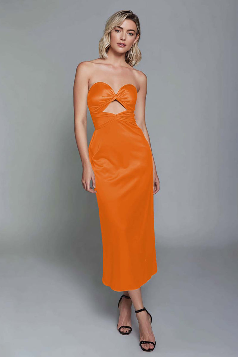 Load image into Gallery viewer, Dark Green Satin Sweetheart Sheath Ankle Length Formal Dress