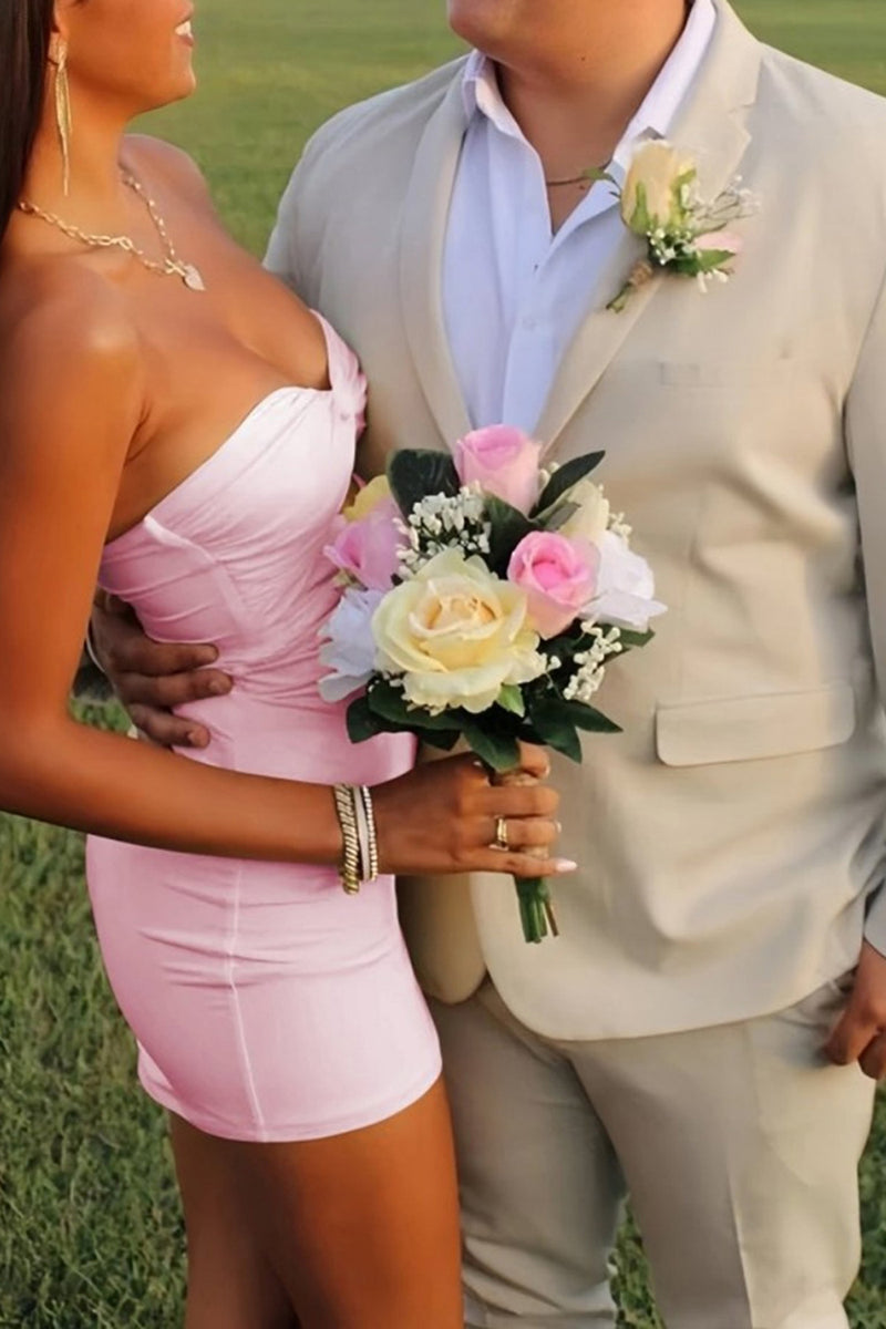 Load image into Gallery viewer, Lilac Sweetheart Keyhole Bodycon Short Prom Dress