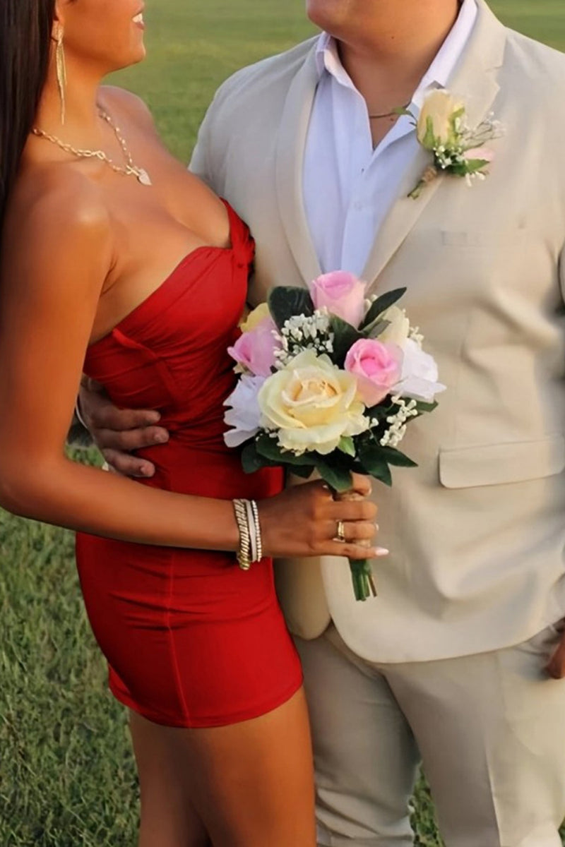 Load image into Gallery viewer, Lilac Sweetheart Keyhole Bodycon Short Prom Dress