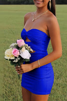 Load image into Gallery viewer, Lilac Sweetheart Keyhole Bodycon Short Prom Dress