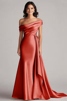 Load image into Gallery viewer, Elegant Off the Shoulder Eucalyptus Long Formal Dress with Side Cape