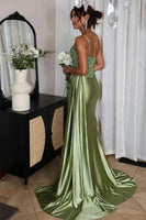 Load image into Gallery viewer, Glitter Mermaid Silver Long Corset Prom Dress with Slit