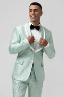 Load image into Gallery viewer, Light Pink Shawl Lapel Jacquard Men's Prom Suits