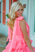 Load image into Gallery viewer, Princess A-Line V-Neck Fuchsia Prom Dress With Slit