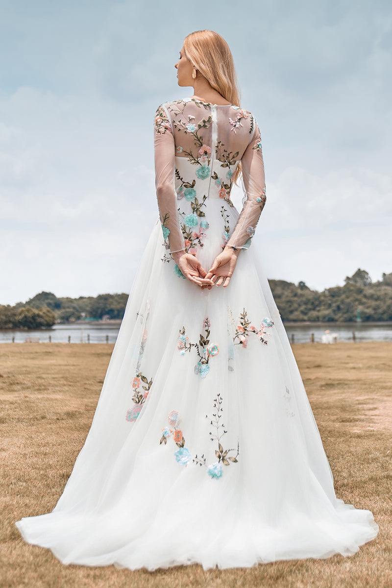 sachin and babi light blue dress Satin Corset Ball Gown Wedding Dress with Embroidery main image 0
