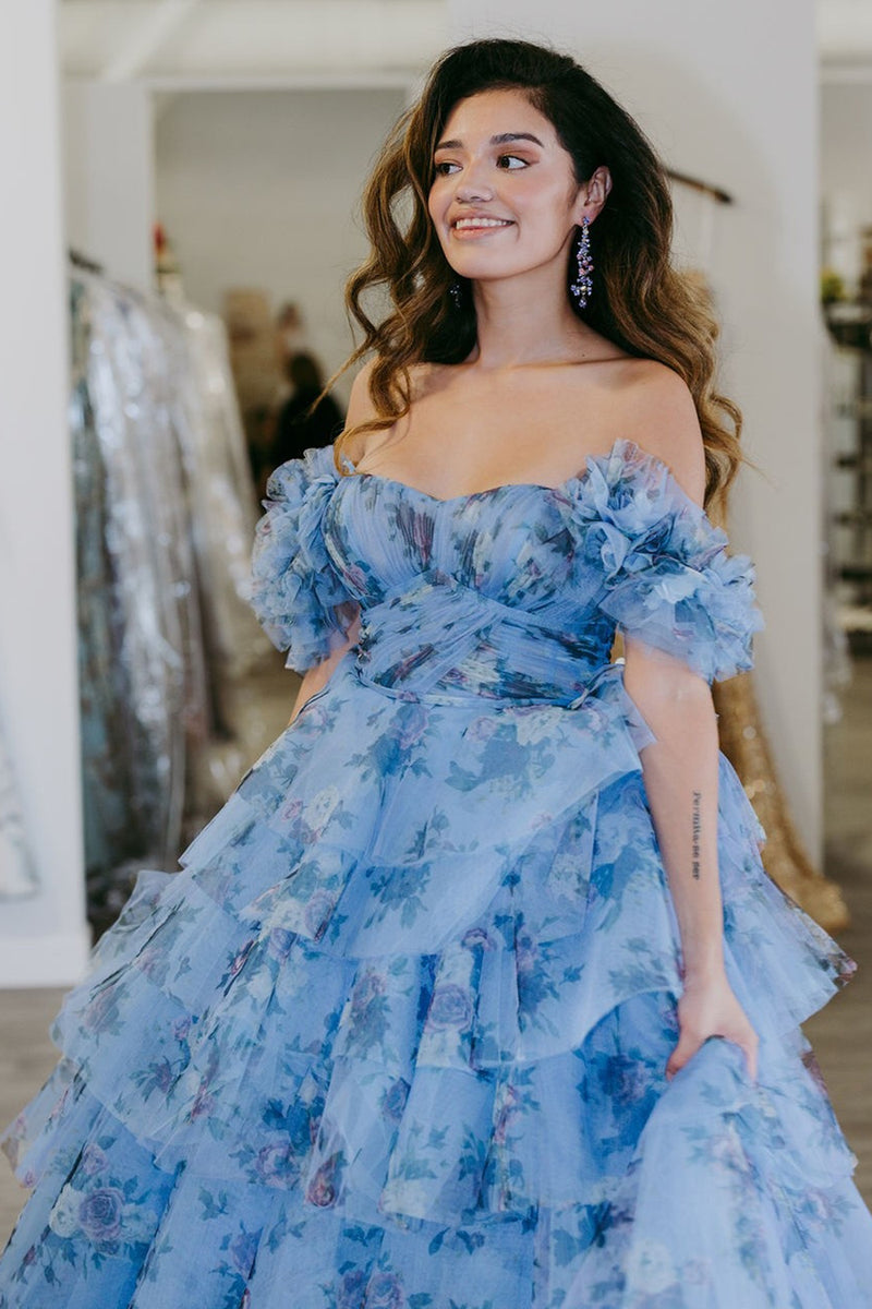 Printed formal dress deals
