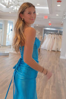 Load image into Gallery viewer, Mermaid Beaded Royal Blue Corset Prom Dress