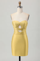 Load image into Gallery viewer, Sparkly Red Sweetheart Beaded Tight Short Prom Dress with Keyholes