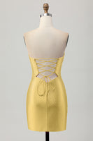 Load image into Gallery viewer, Sparkly Red Sweetheart Beaded Tight Short Prom Dress with Keyholes