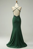 Load image into Gallery viewer, Mermaid Halter Royal Blue Long Prom Dress with Beading