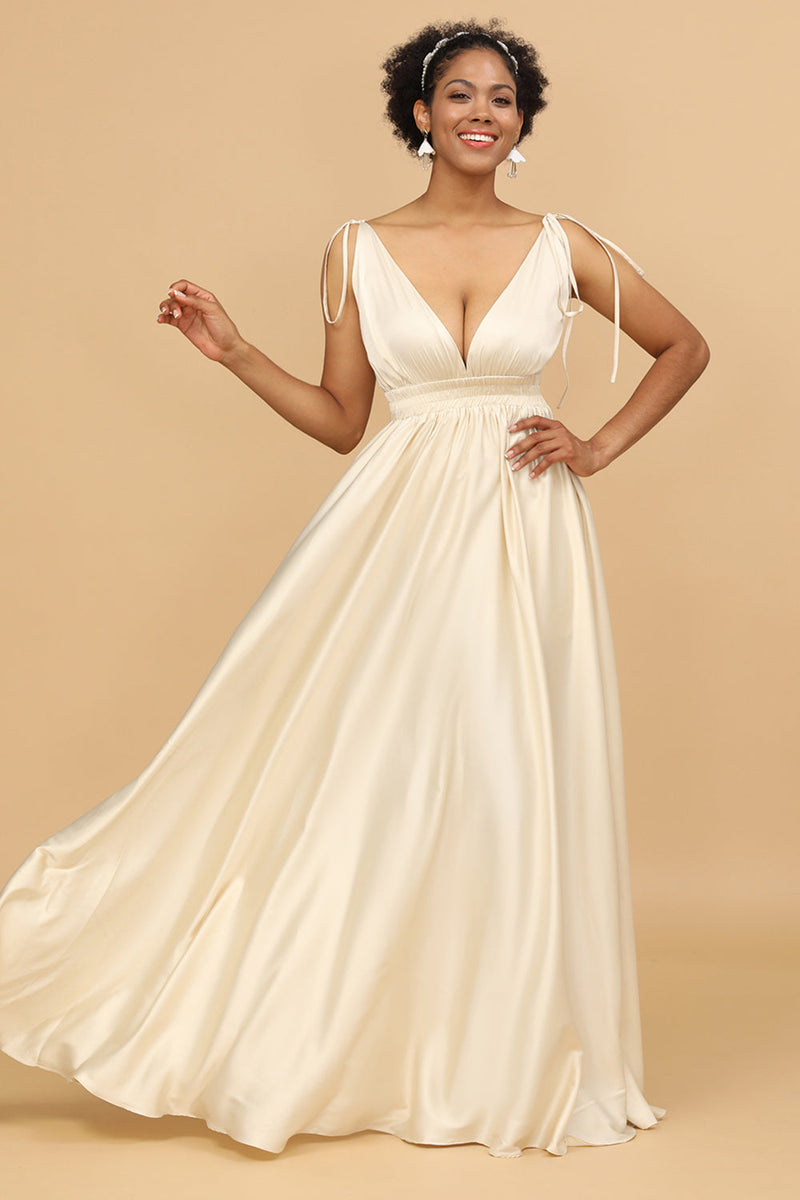 Deep v bridesmaid dress 2025
