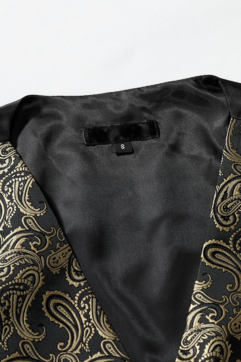 Load image into Gallery viewer, Single Breasted Lapel Gold Men's Vest