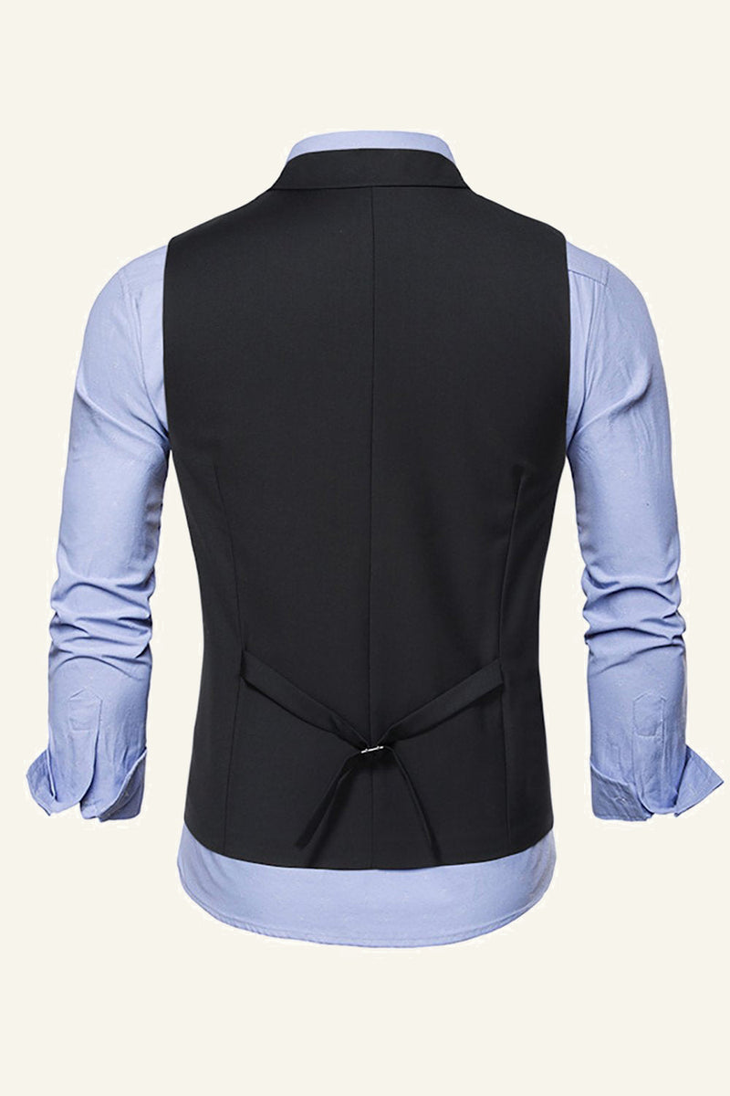 Load image into Gallery viewer, Grey Peak Lapel Double Breasted Men's Suit Vest