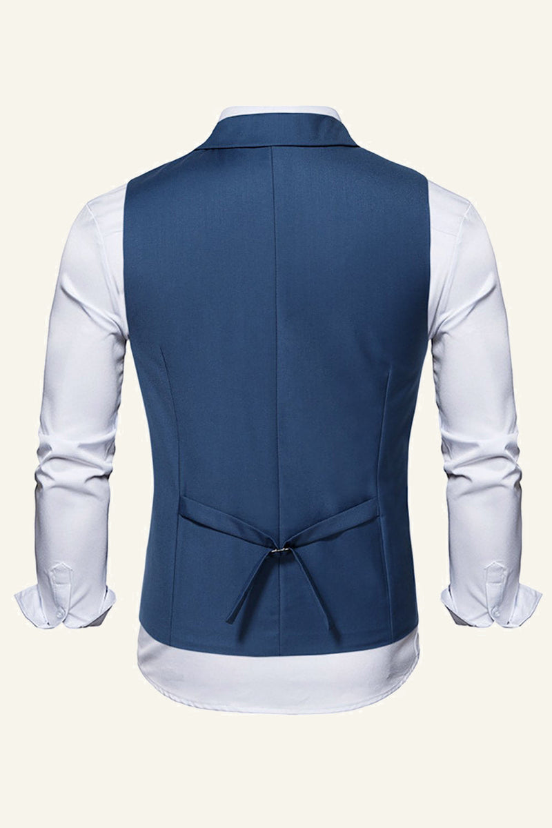 Load image into Gallery viewer, Grey Peak Lapel Double Breasted Men's Suit Vest