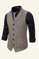 Load image into Gallery viewer, Peak Lapel Single Breasted Men's Suit Vest