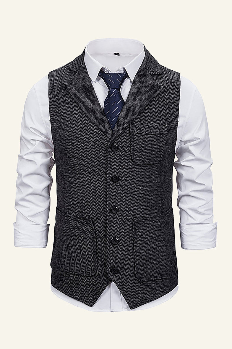 Load image into Gallery viewer, Peak Lapel Single Breasted Men's Suit Vest