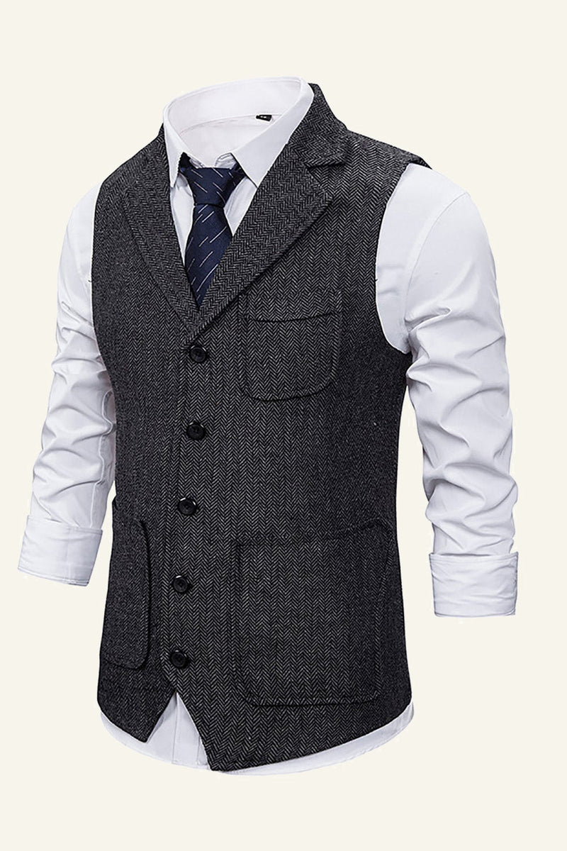 Load image into Gallery viewer, Peak Lapel Single Breasted Men's Suit Vest